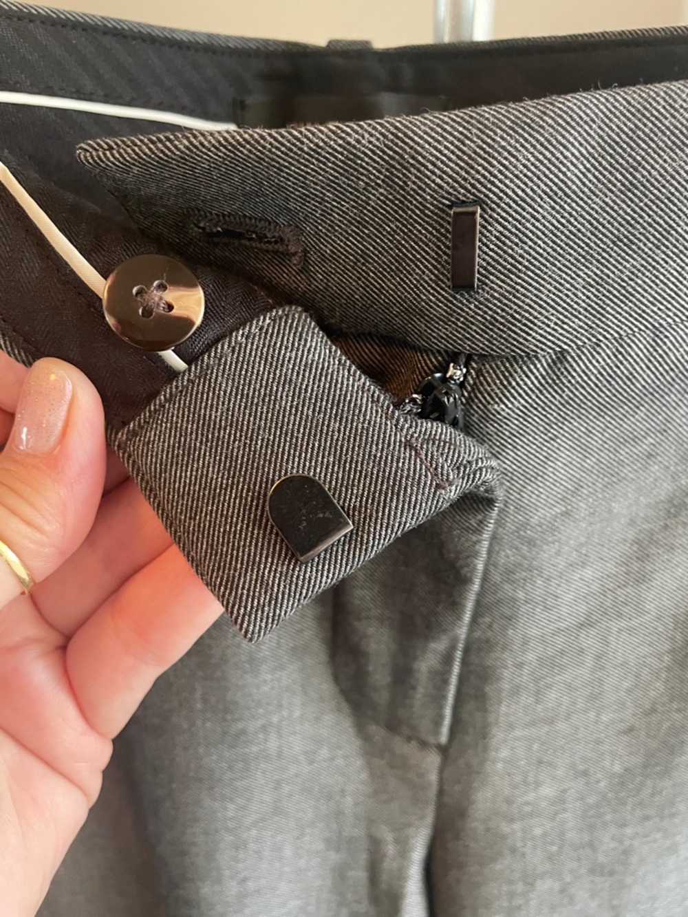 Ann Taylor Gray Straight-Leg Dress Pants - Picture 6 of 6
